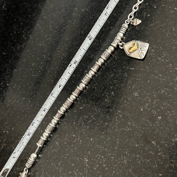 🛑 SOLD 🛑Silver 8” bracelet with gold - Picture 2 of 2